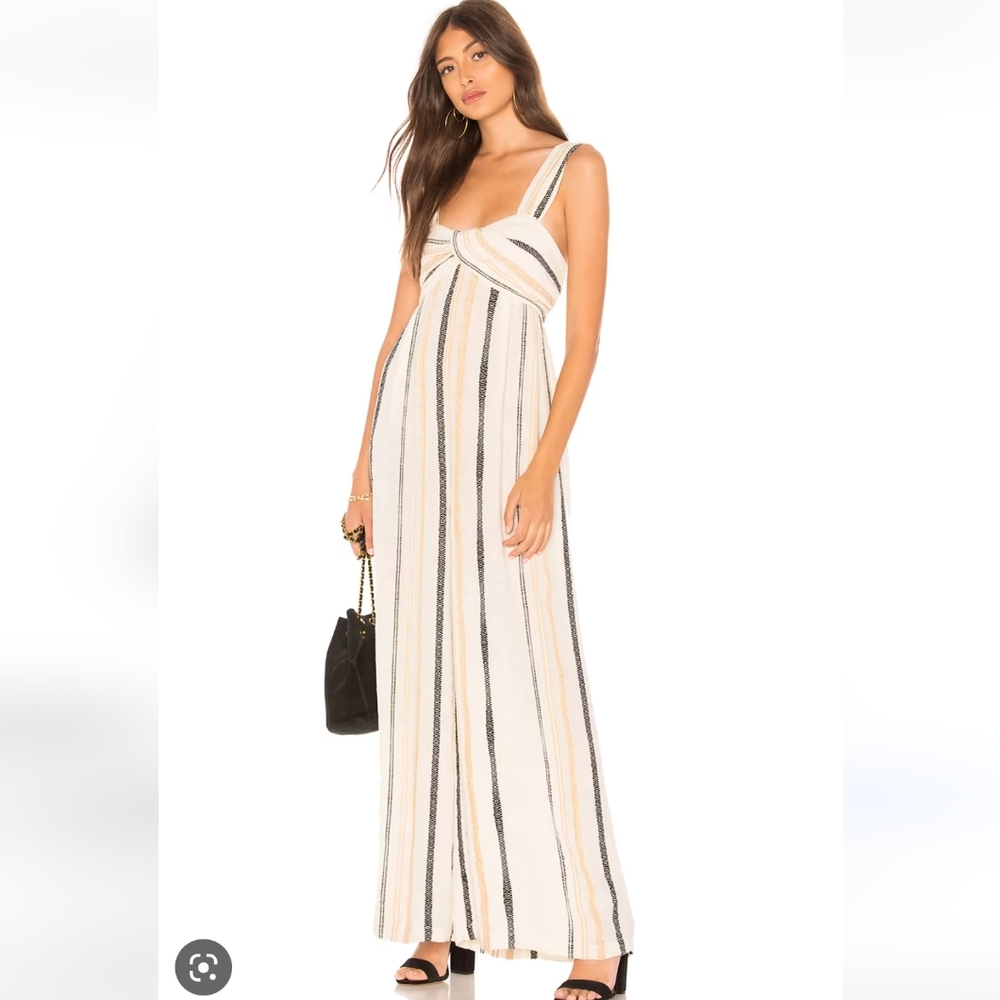 Free People Breezin Though‎ Striped One Piece in Beige